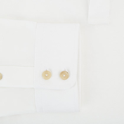 Cream Rugby Polo Shirt in Cotton Image 3