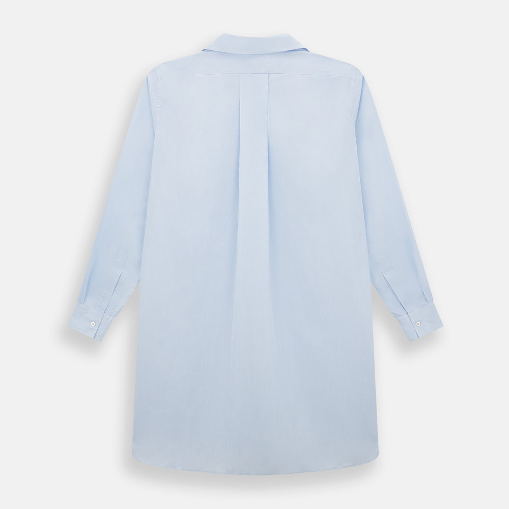 Pale Blue Fine Micro Check Nightshirt