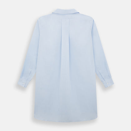 Pale Blue Fine Micro Check Nightshirt Image 2