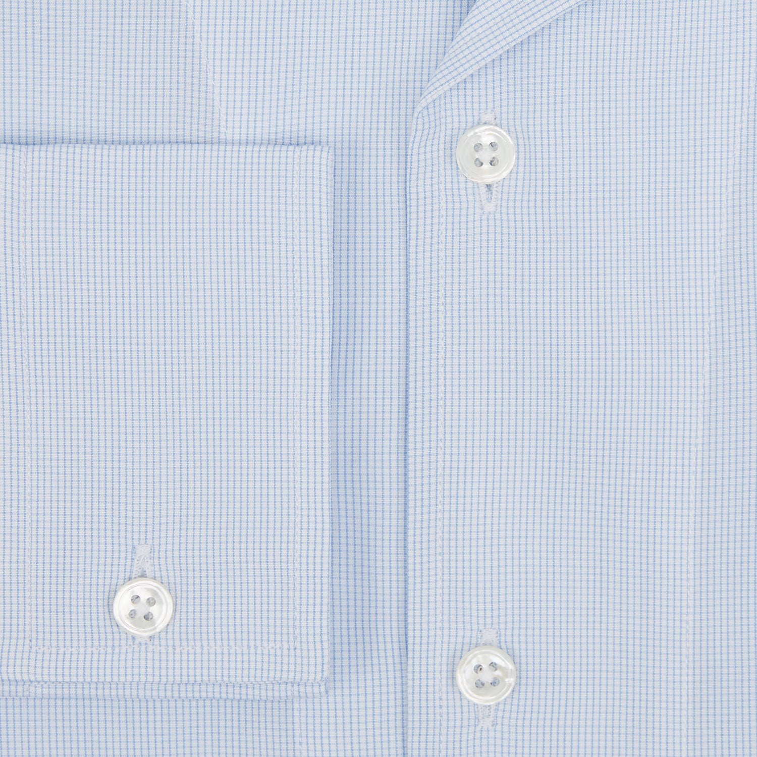 Pale Blue Fine Micro Check Nightshirt