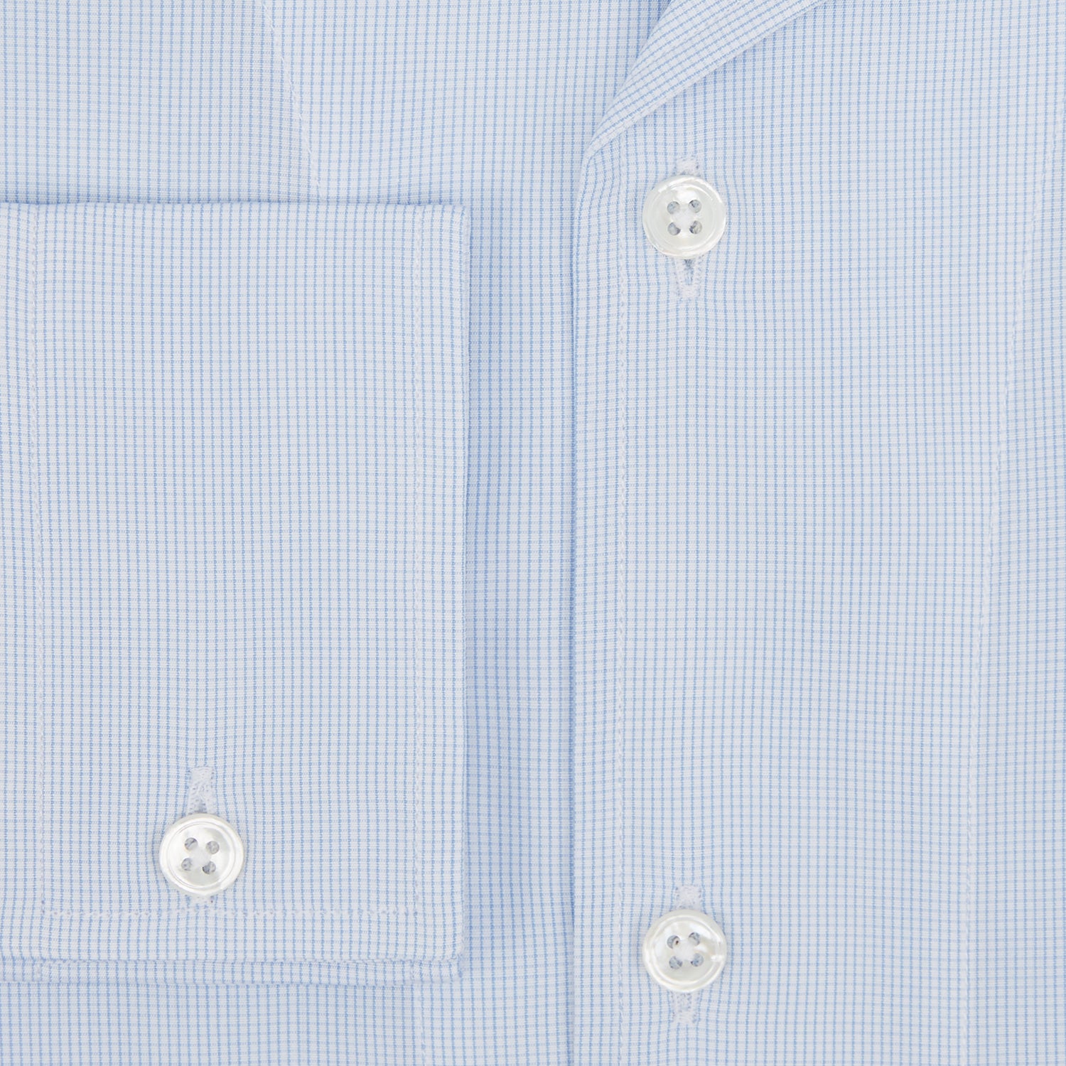 View 4 of product Pale Blue Fine Micro Check Nightshirt