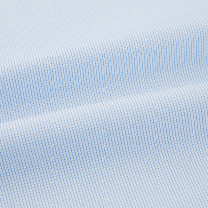 Pale Blue Fine Micro Check Nightshirt Image 4