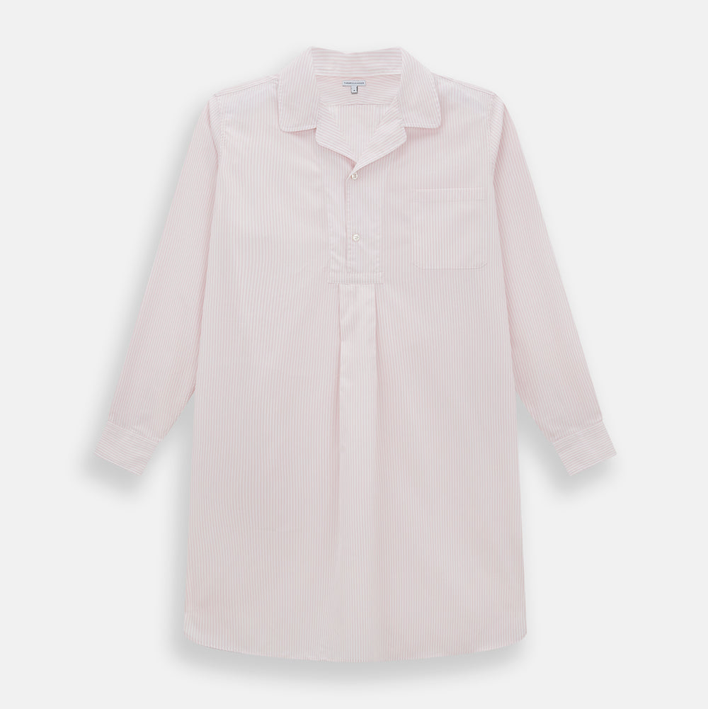 Pale Pink Bengal Stripe Nightshirt