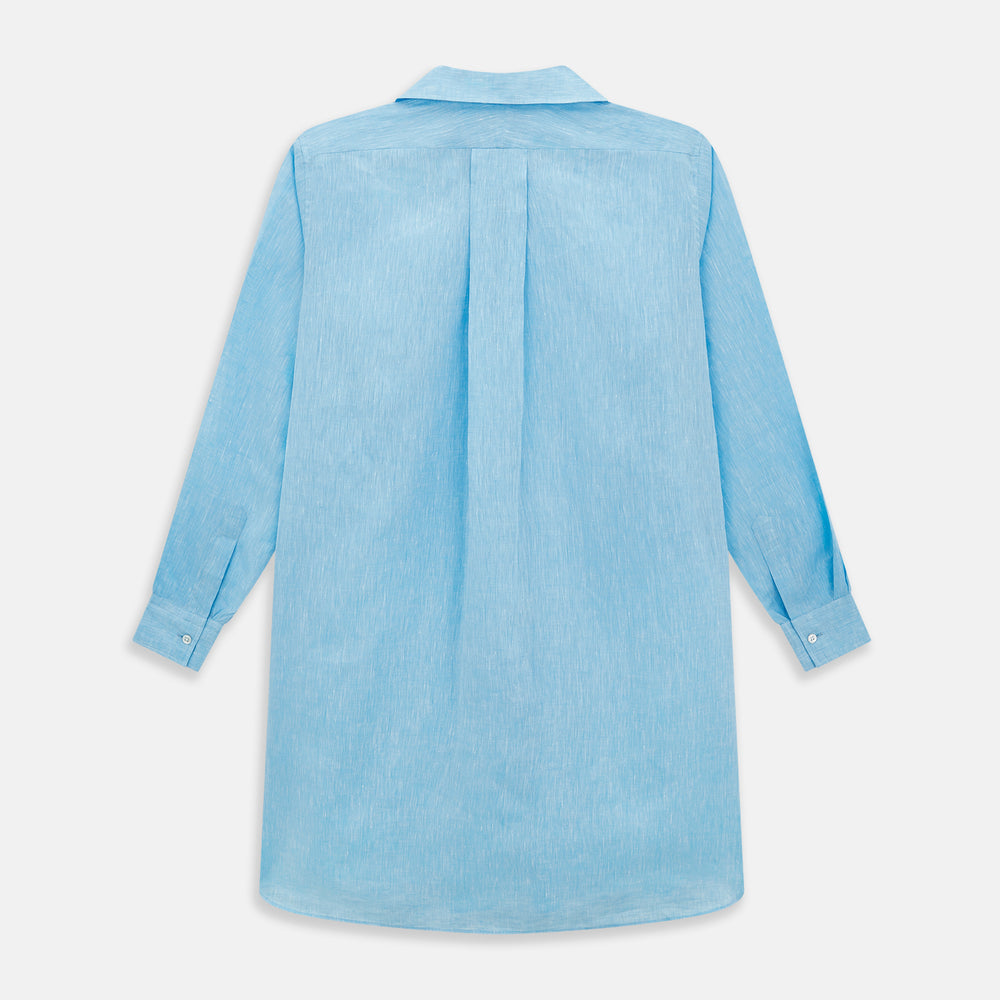 QUARZO NIGHTSHIRT TURQUOISE LINEN
