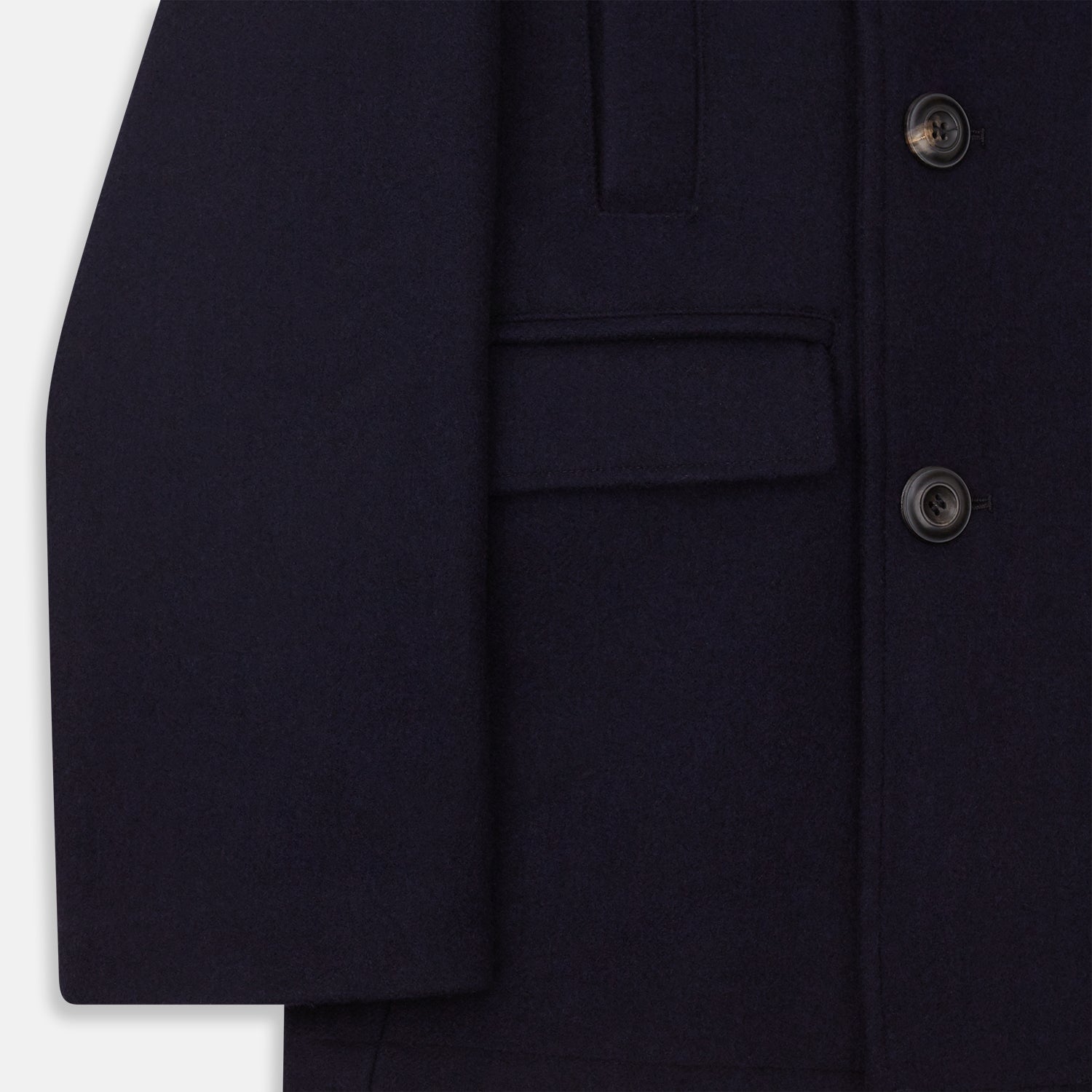 View 3 of product Navy Lambswool Redford Peacoat