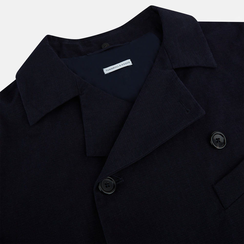 LONG DB TRENCH COAT NAVY 54