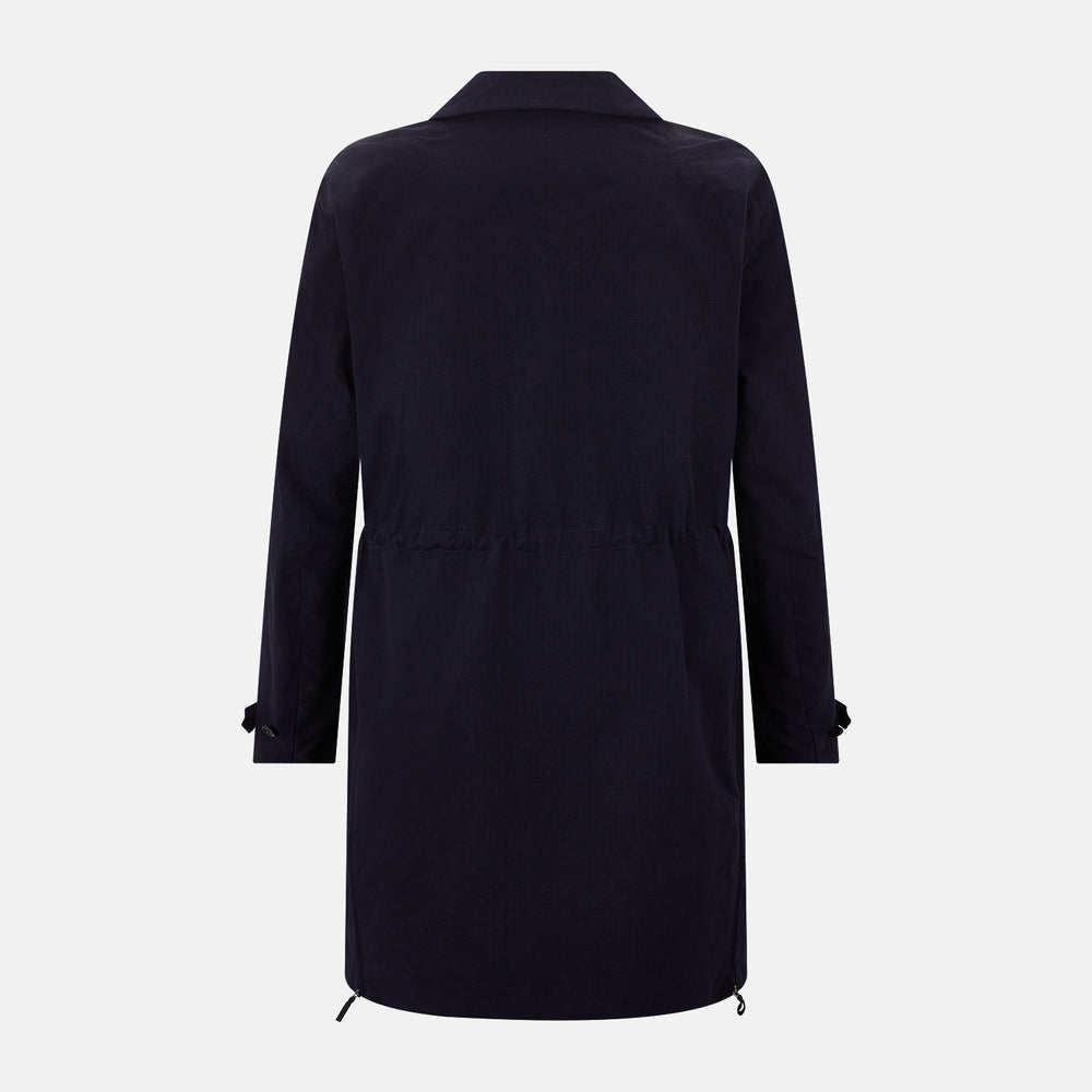 LONG DB TRENCH COAT NAVY 54
