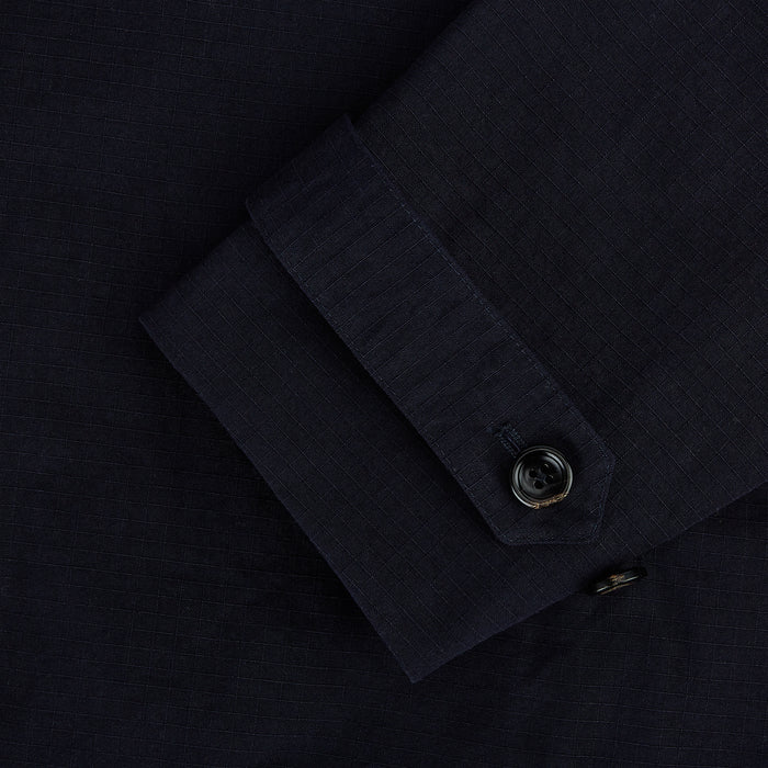 Navy Long Albert Trench Coat Image 3