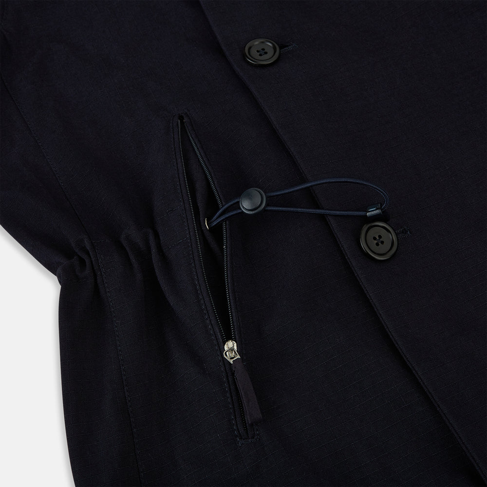 Navy Short Albert Trench Coat