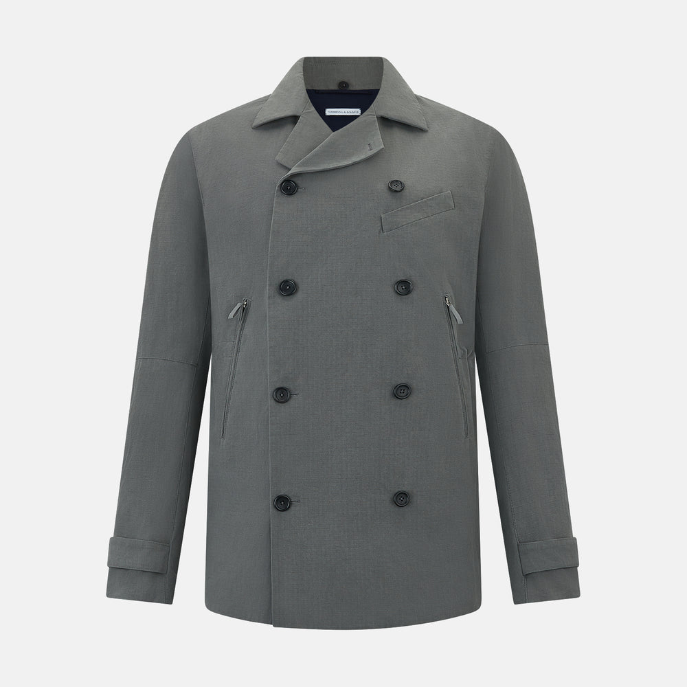 SHORT DB TRENCH COAT SHADOW GREY 52