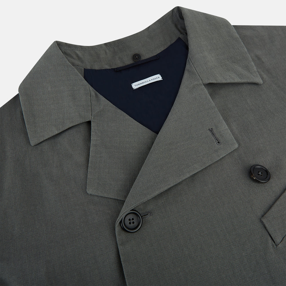 SHORT DB TRENCH COAT SHADOW GREY 52