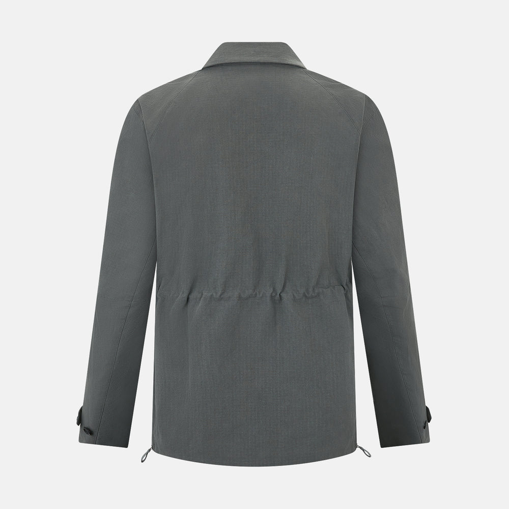 SHORT DB TRENCH COAT SHADOW GREY 52