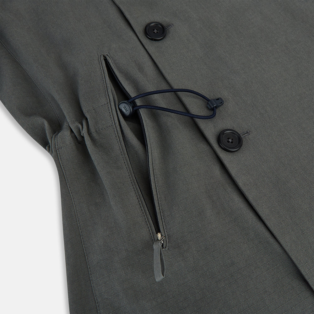 SHORT DB TRENCH COAT SHADOW GREY 52
