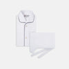 View 1 of product White Piped Cotton Pyjama Set