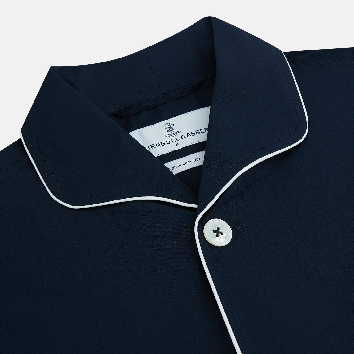 View 2 of product Navy Piped Cotton Pyjama Set