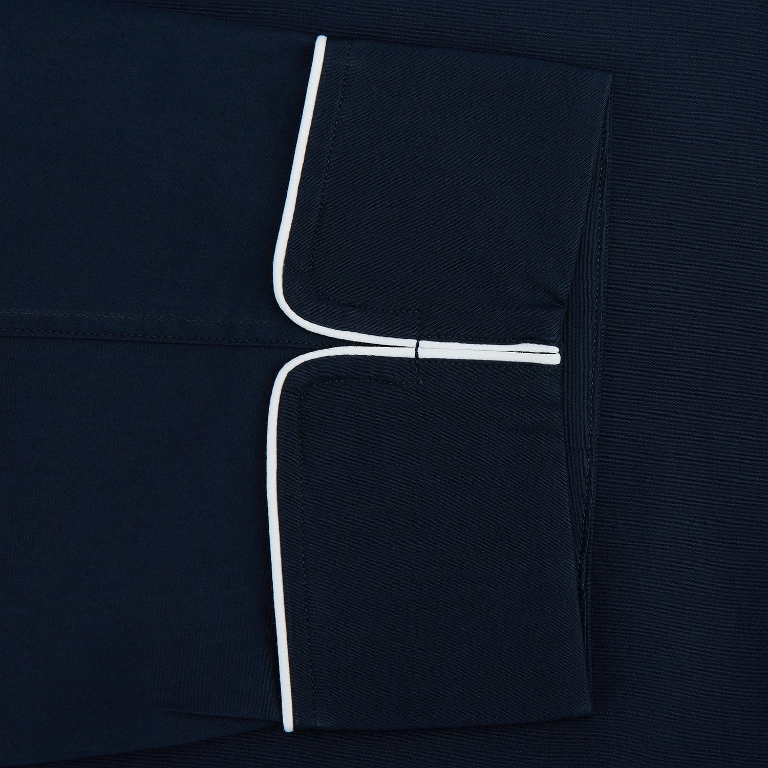 View 3 of product Navy Piped Cotton Pyjama Set