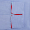 View 3 of product Blue Piped End-on-End Cotton Pyjama Set