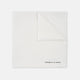 White Piped Silk Pocket Square
