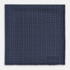 View 3 of product Floral Navy Pocket Square in Silk