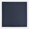 View 4 of product Floral Navy Pocket Square in Silk