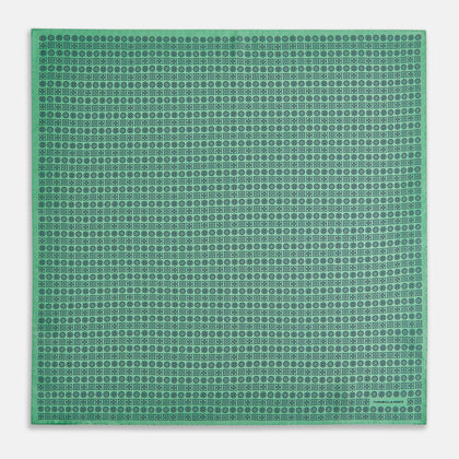 Floral Green Pocket Square in Silk Image 4