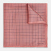 View 1 of product Checked Pink Pocket Square in Silk