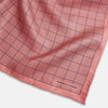 View 2 of product Checked Pink Pocket Square in Silk