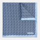 Floral Blue Pocket Square in Silk