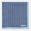 View 3 of product Floral Blue Pocket Square in Silk