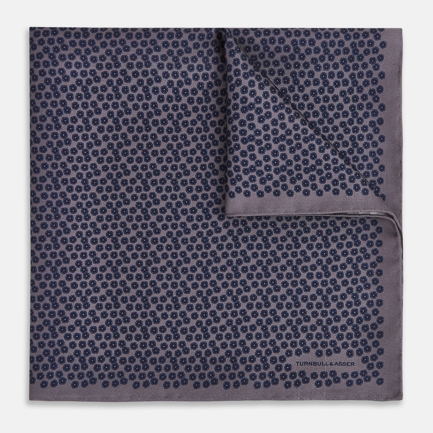 View 1 of product Floral Purple Pocket Square in Silk