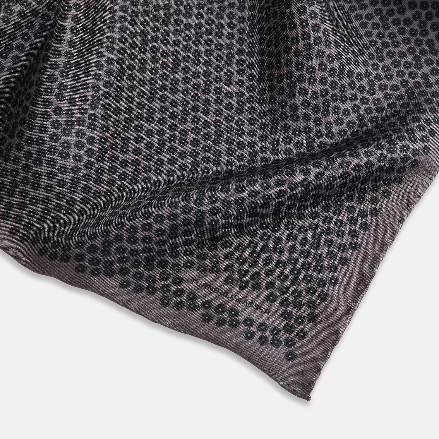 View 2 of product Floral Purple Pocket Square in Silk