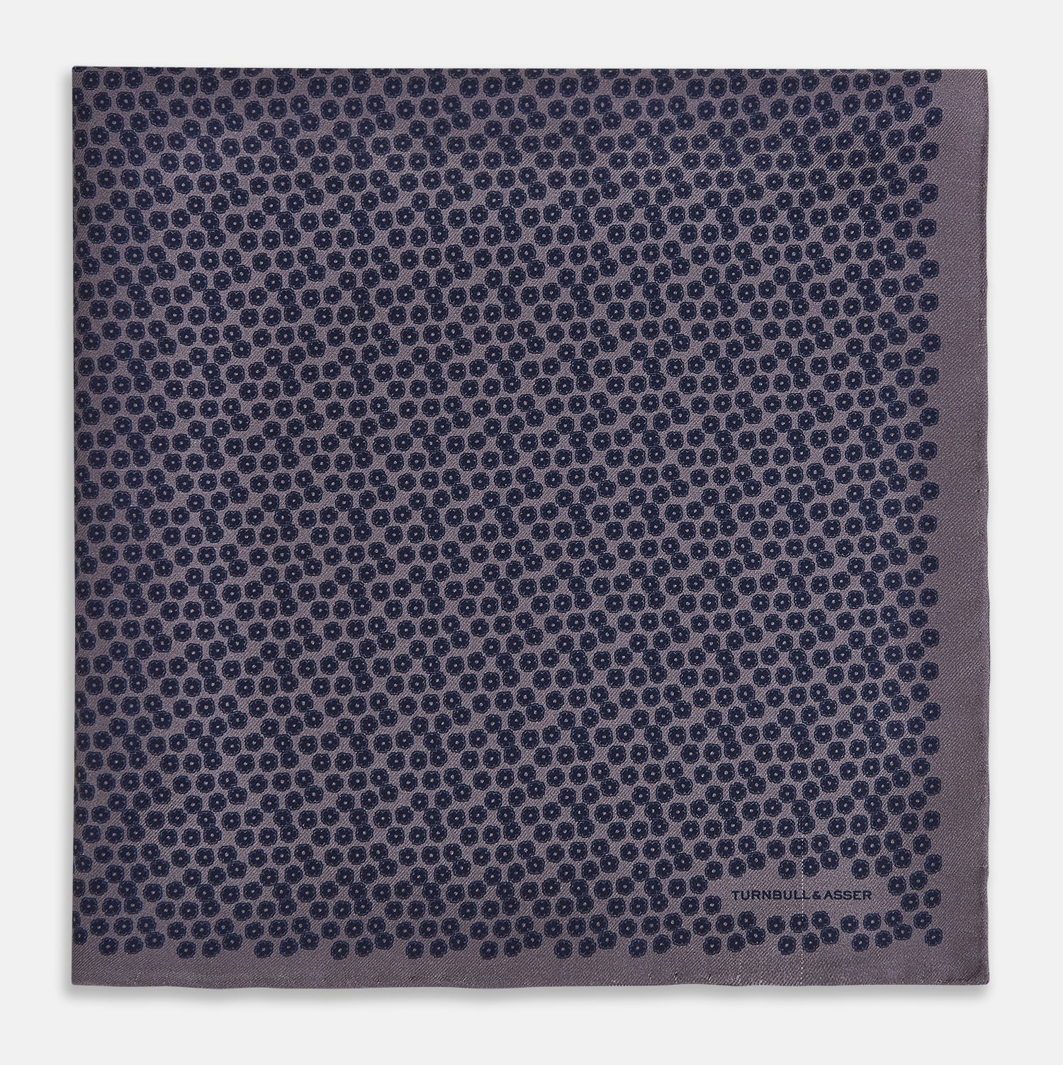 View 3 of product Floral Purple Pocket Square in Silk