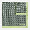 View 1 of product Floral Green Pocket Square in Silk