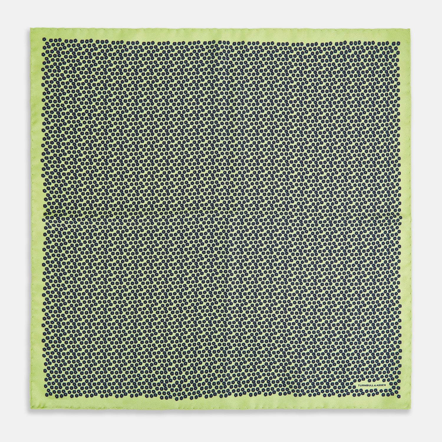 View 4 of product Floral Green Pocket Square in Silk