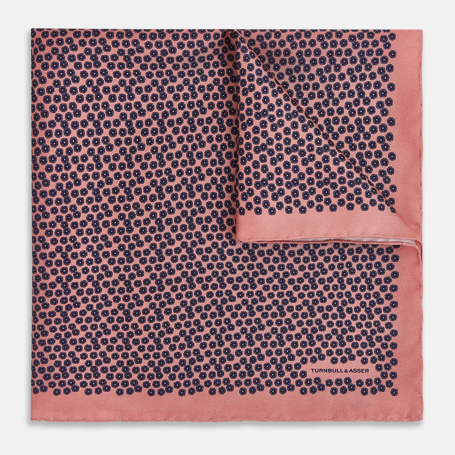 View 1 of product Floral Pink Pocket Square in Silk