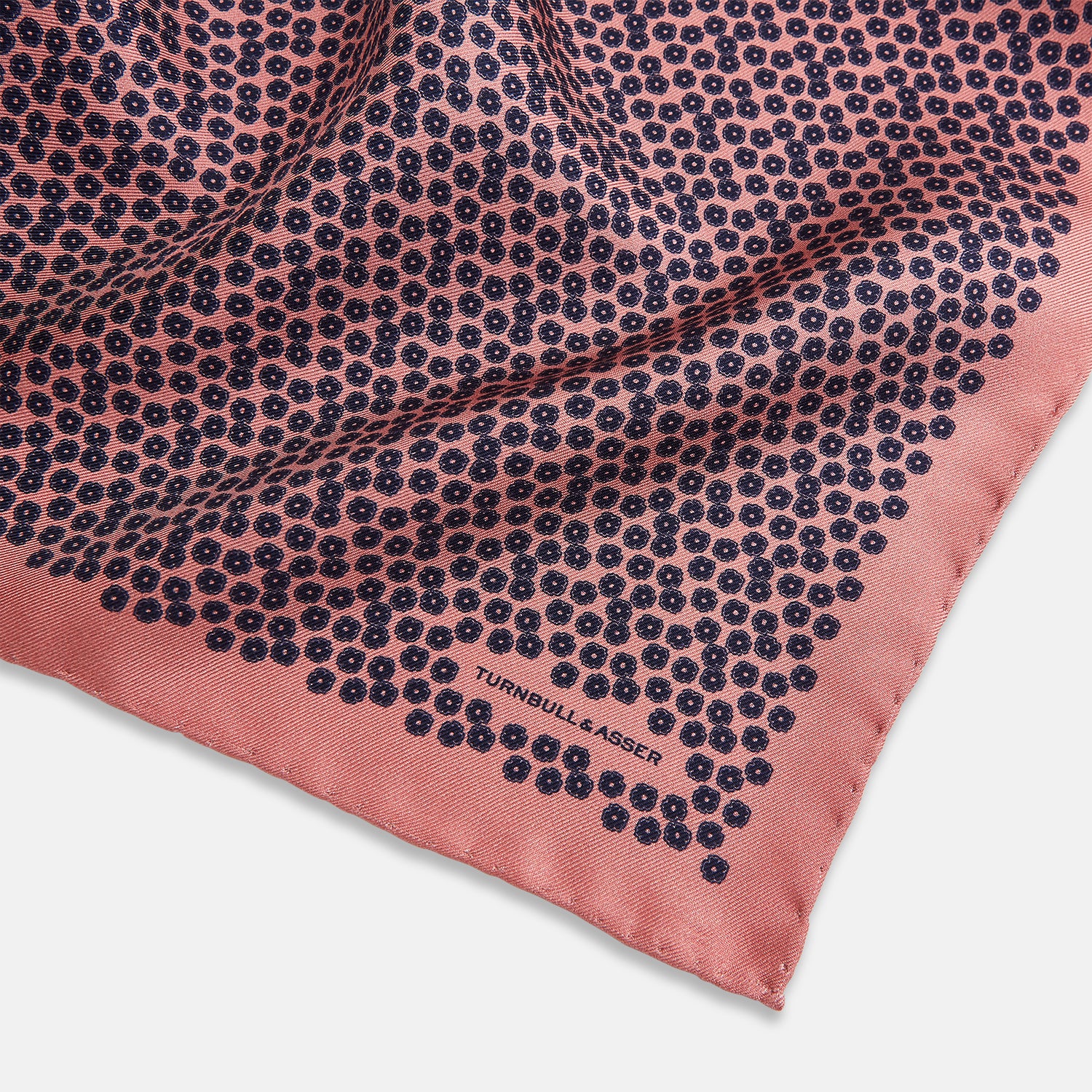 View 2 of product Floral Pink Pocket Square in Silk