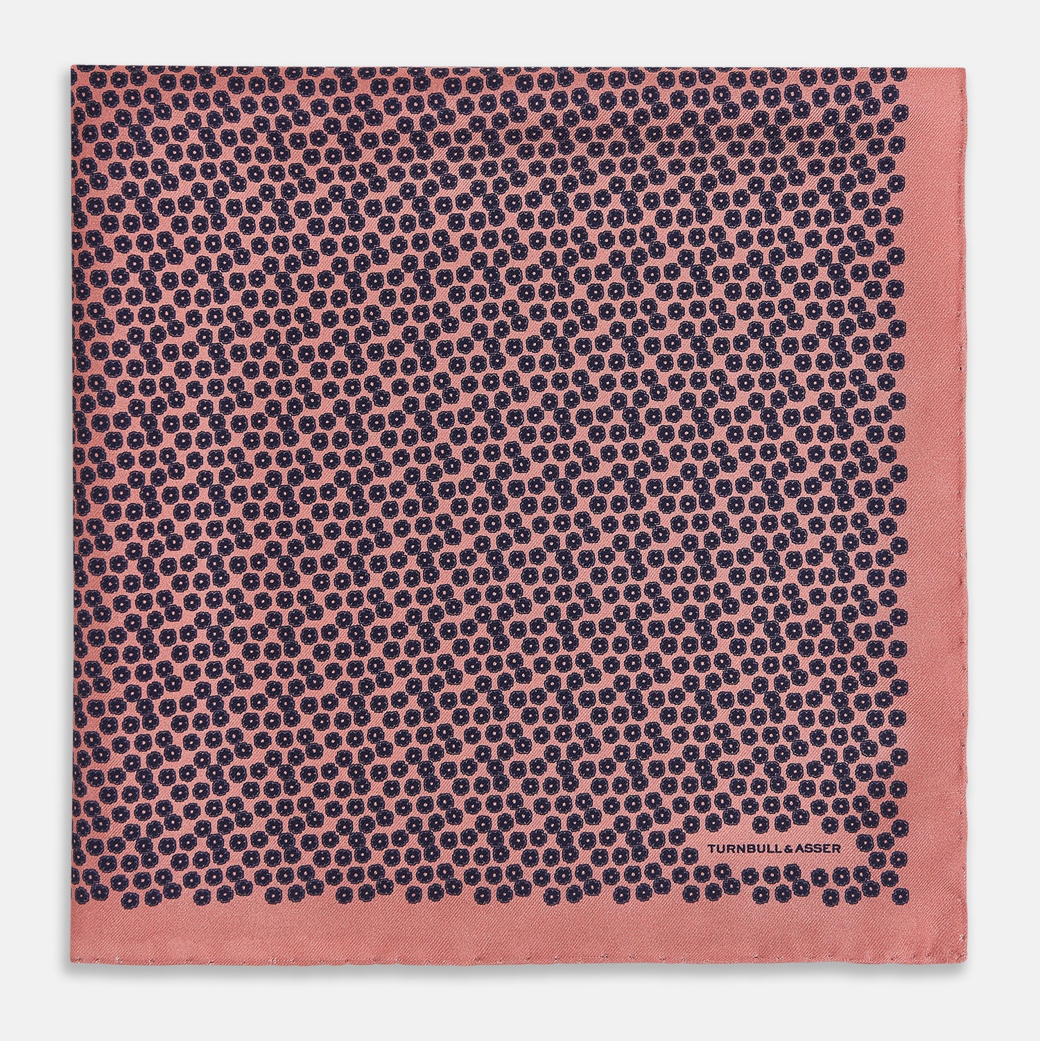 View 3 of product Floral Pink Pocket Square in Silk