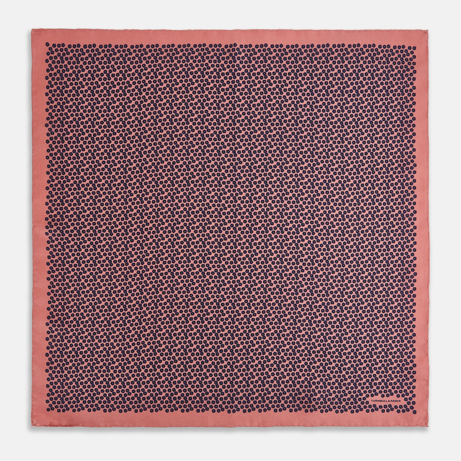 View 4 of product Floral Pink Pocket Square in Silk