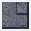 View 1 of product Geometric Blue Pocket Square in Silk