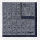 Geometric Blue Pocket Square in Silk
