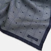 View 2 of product Geometric Blue Pocket Square in Silk