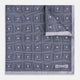 Geometric Grey Pocket Square in Silk