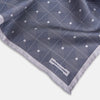 View 2 of product Geometric Grey Pocket Square in Silk