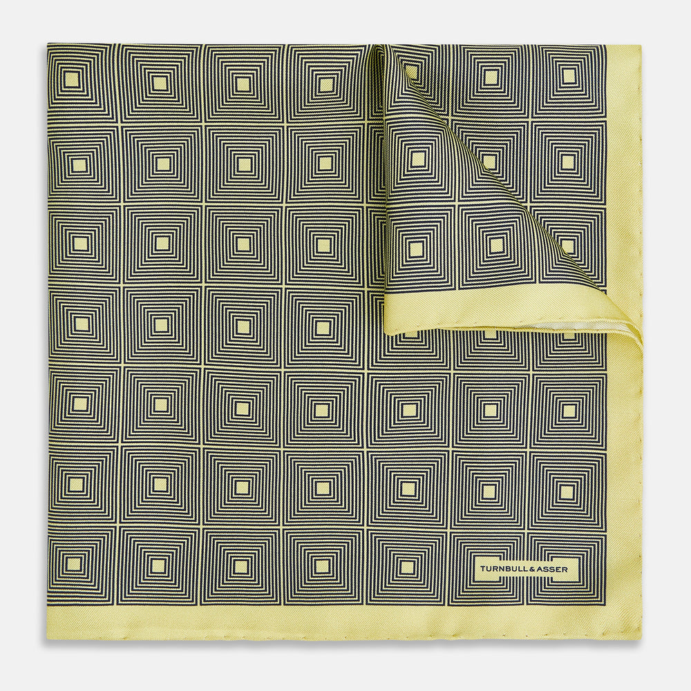 POCKET SQUARE SQUARE TILE BANANA