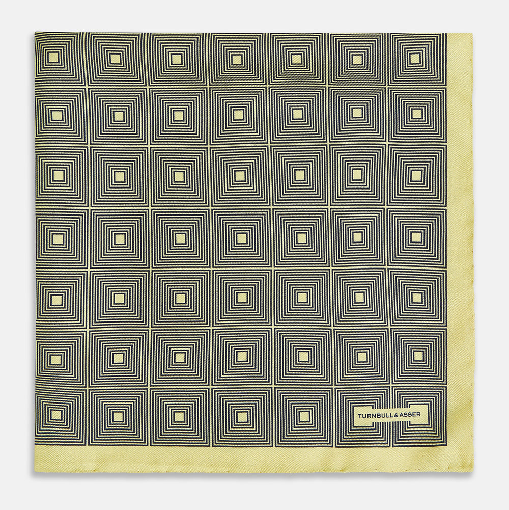 POCKET SQUARE SQUARE TILE BANANA