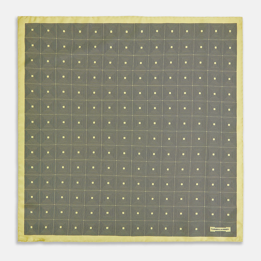 POCKET SQUARE SQUARE TILE BANANA