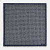 View 4 of product Geometric Navy Pocket Square in Silk