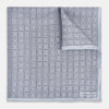 View 1 of product Geometric Silver Pocket Square in Silk
