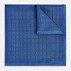 View 1 of product Geometric Blue Pocket Square in Silk