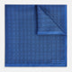 Geometric Blue Pocket Square in Silk